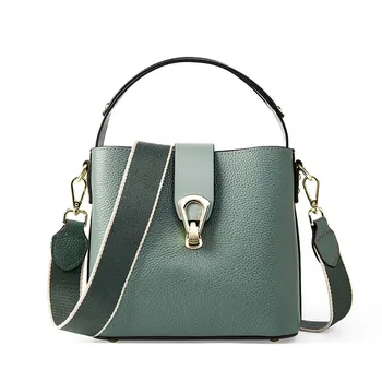 Nové módne Originálne kožené vedro taška prenosná luxusné multi-layer žena taška elegantná dáma messenger taška cez rameno messenger taška