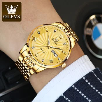 OLEVS Muži Mechanické náramkové hodinky, Luxusné Značky Automatické Hodinky Mužov, Darčeky Business Náramkové Hodinky Vodotesné Hodinky z Nerezovej Ocele