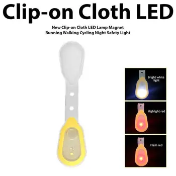 Prenosné Golier Klip Multi-funkčné Outdoorové Športové LED Baterku, Silikónový Klip Svetlo Camping svetlá Klip Na Oblečenie