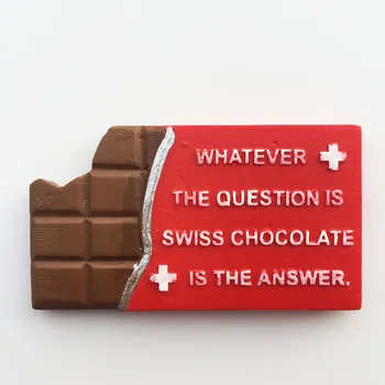 QIQIPP Švajčiarsko tvorivé cestovného ruchu obchod so čokoláda ručne maľované dekoratívne remesiel magnetických nálepiek chladnička magnety
