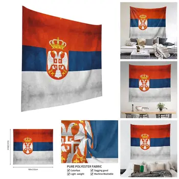 Srbsko, srbská Vlajka štátna Vlajka Srbska srbskej Národnej Vlajky Gobelín Grafické Pohode Tapisérie Tlač Novinka nástenné maľby
