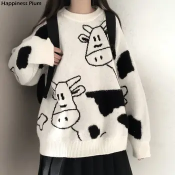 Sveter pulóver jesenné a zimné nové sladké pulóver sveter študentka, kórejská verzia voľne žijúcich sveter kabát trend 2021