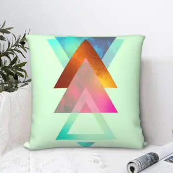 Trojuholníky, 2 obliečka na Vankúš Štvorcový Vankúš roztomilý Zips Domov Dekoratívne Polyester Posteľ Nordic 45*45 cm