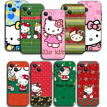 Vianočné Hello Kitty Telefón púzdra Pre iPhone 11 12 Pro MAX 6 7 8 Plus XS MAX 12 13 Mini X XR SE 2020 Prípadoch Coque Carcasa
