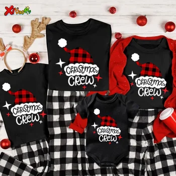 Vianočné Pyžamo Rodinu Vianočné Posádky Tričko FamilyToddler Detské Tričko Dovolenku Oblečenie Familia Matka, Dcéra Zodpovedajúce Oblečenie
