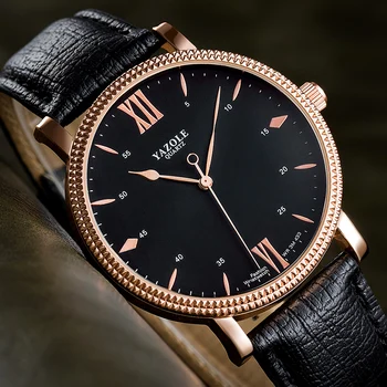 YAZOLE Luxusné Mužov Sledovať Kožený pás Muž Hodiny Športové Analógový Vojenské Quartz hodinky muž hodinky pánske 2020 relogios masculino