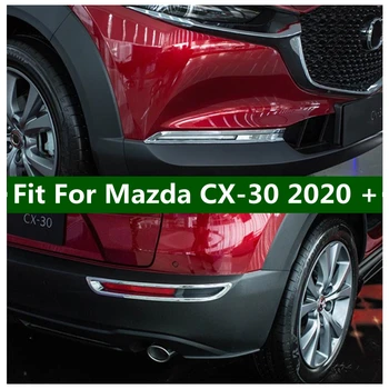 Zadné Hmlové Svetlá Tienidlo Lampy Rám Predné Foglight Rámu Dekorácie Kryt Výbava Chrome / Carbon Fiber, Na Mazda CX-30 2020 - 2022