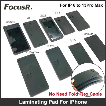 Čierne Gumové Podložky S Flex Kábel Priestor OCA Laminovanie Formy Mat Pre iPhone 11 12 Mini 13 Pro Max LCD Displej Modernizáciu Repair Tool